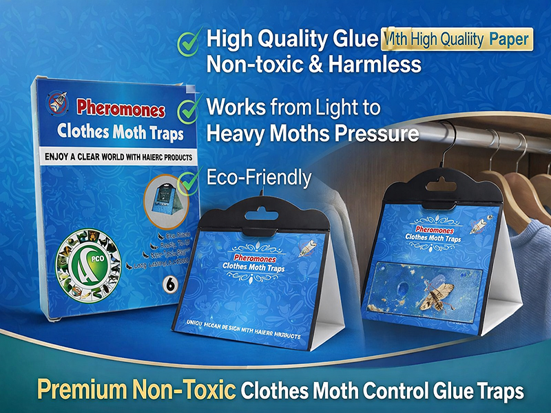 Haierc Clothes Moth Control Glue Trap with Pheromone HC4302
