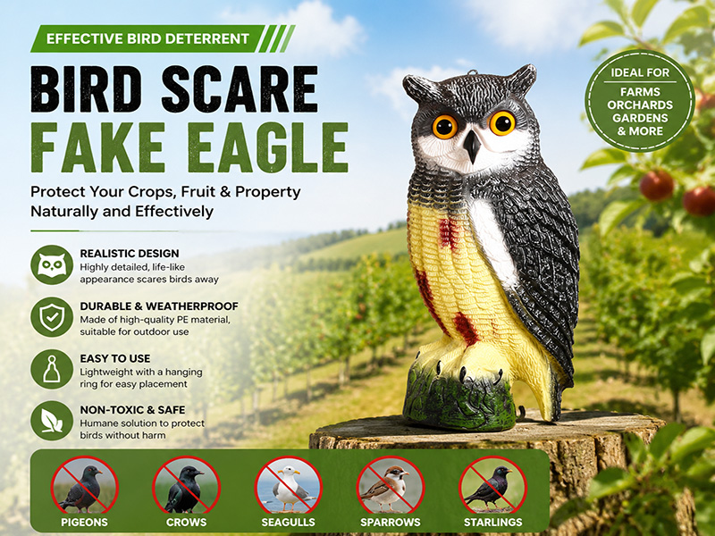 Realistic Bird Scarecrow Fake Eagle – Effective Outdoor Bird Deterrent
