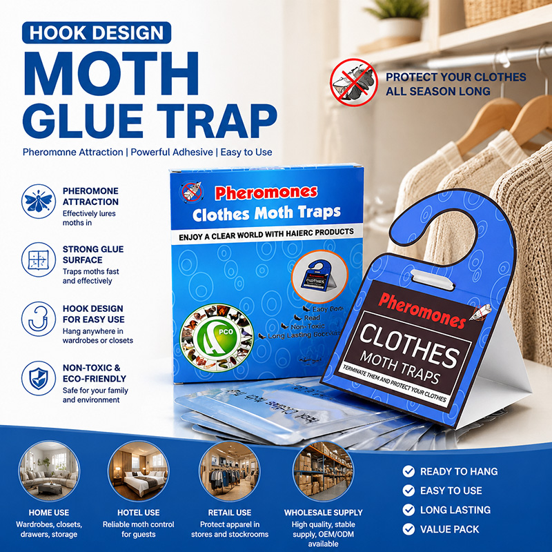 Hook Design Moth Glue Trap – Effective Protection for Wool and Natural Fibers