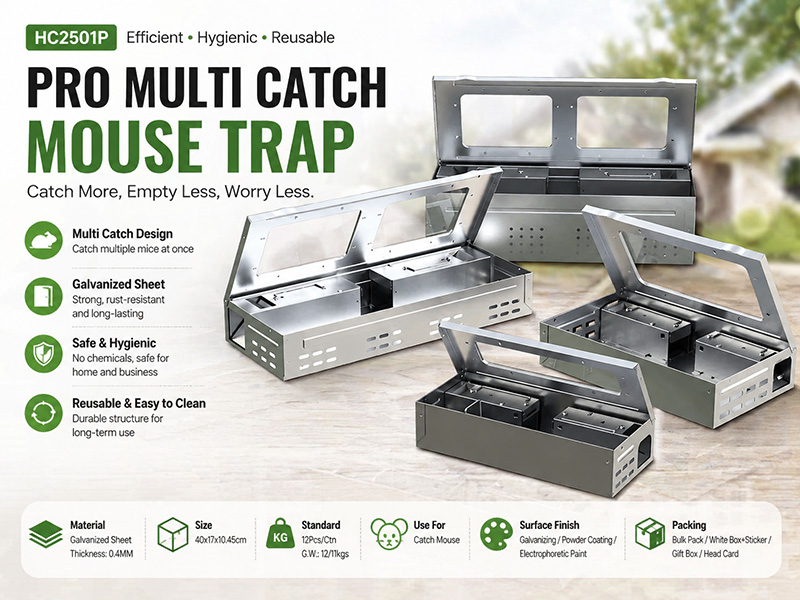 Pro Multi Catch Mouse Trap: Durable, Humane, and Eco-Friendly Rodent Control Solution