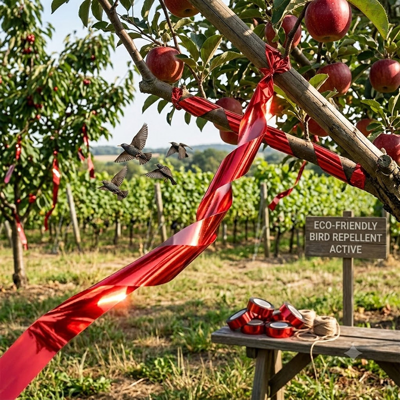 Bird Repellent Flash Tape: A Humane and Effective Solution for Protecting Gardens, Farms, and Orchards