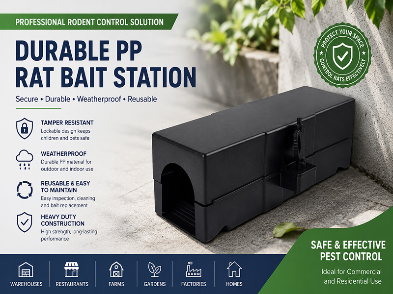 Durable PP Rat Bait Station Enhances Professional Rodent Control for Commercial and Residential Use