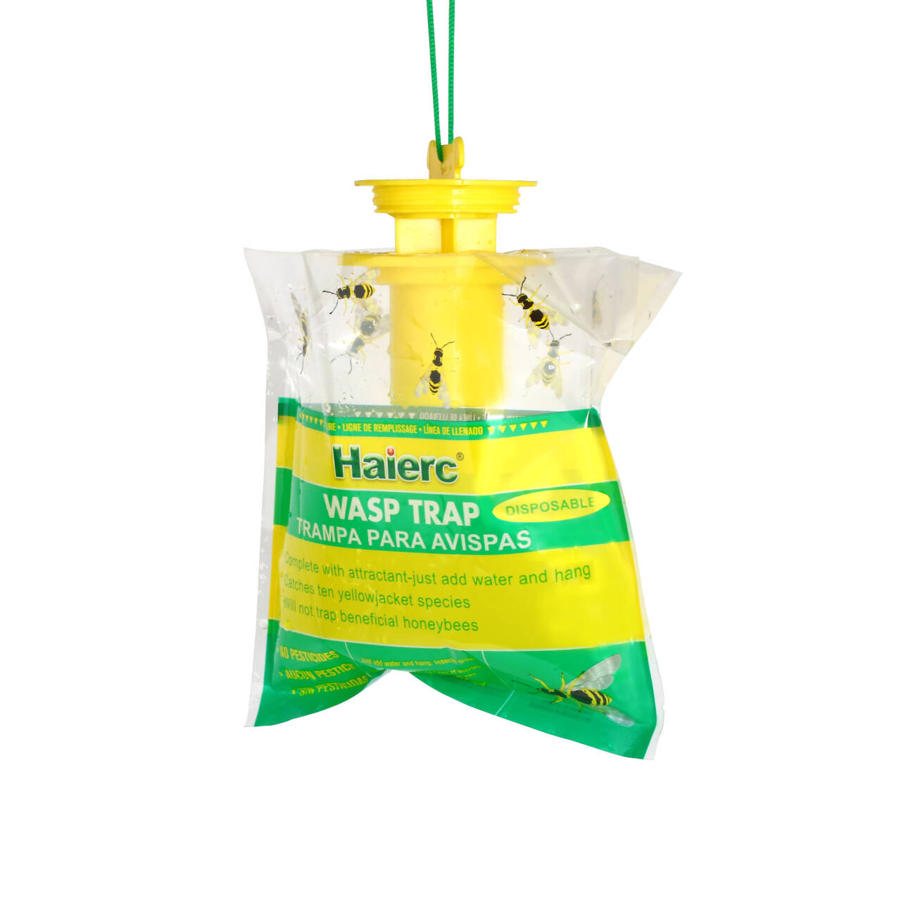 Haierc Plastic Hanging Insect Control Wasp Trap Bag,Yellow Jacket Trap HC4702S