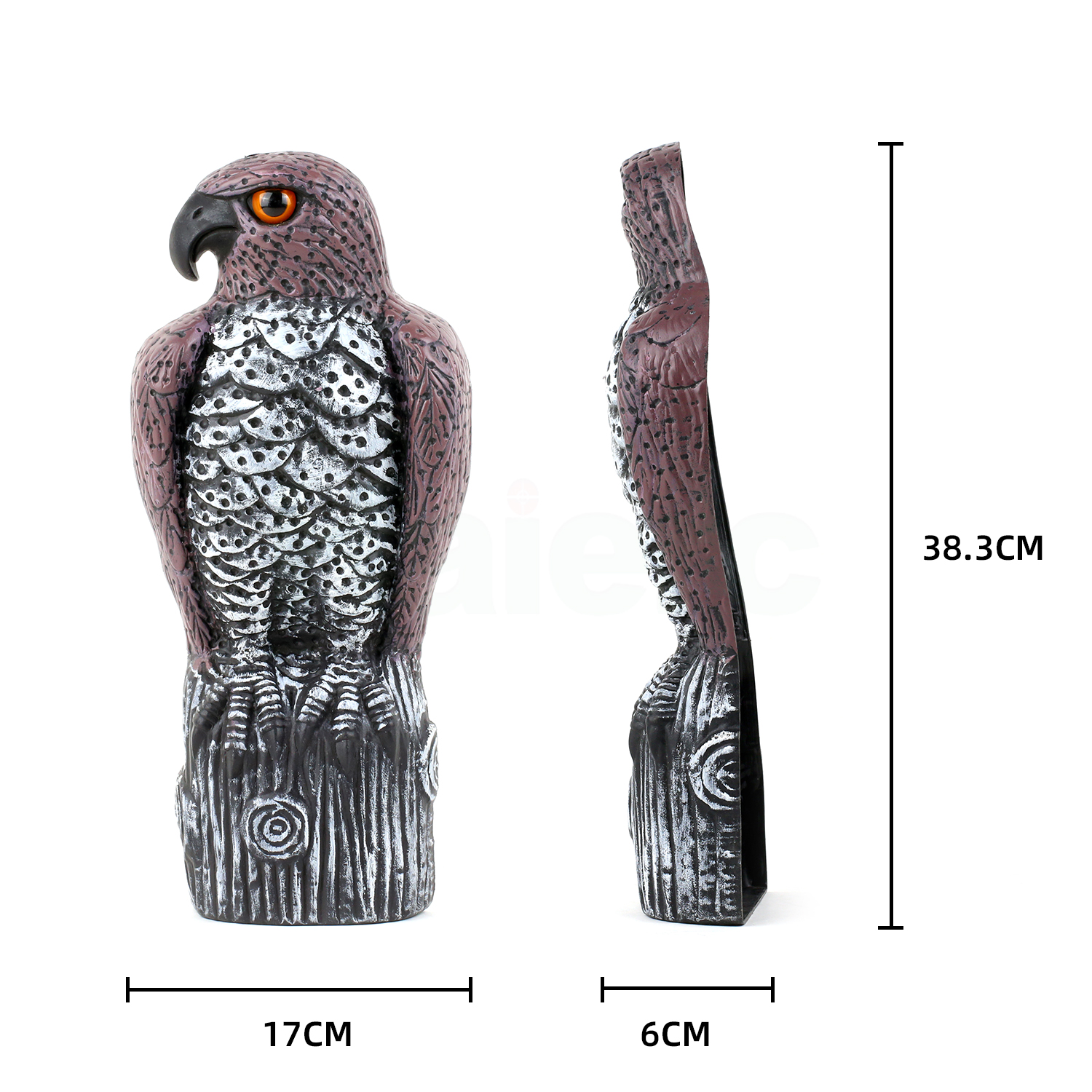 Haierc hot sell plastic scarecrow owl bird scarer deterrent plastic owl HC1640