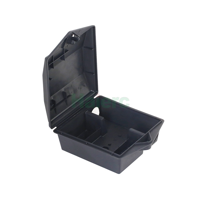 Haierc Black Rat Stations with Keys, Reusable Mouse Bait Stations, Heavy Duty Bait Boxes, Mice Bait Stations Box, Keeps Children and Pets Safe Indoor & Outdoor