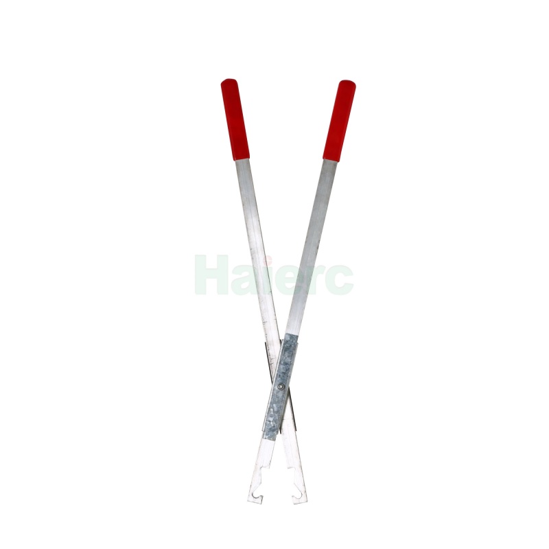 HC2715 X Spring Leg Trap Auxiliary Setting Tool 60.5cm Long Metal Handle with Red Grip for Trap Handling
