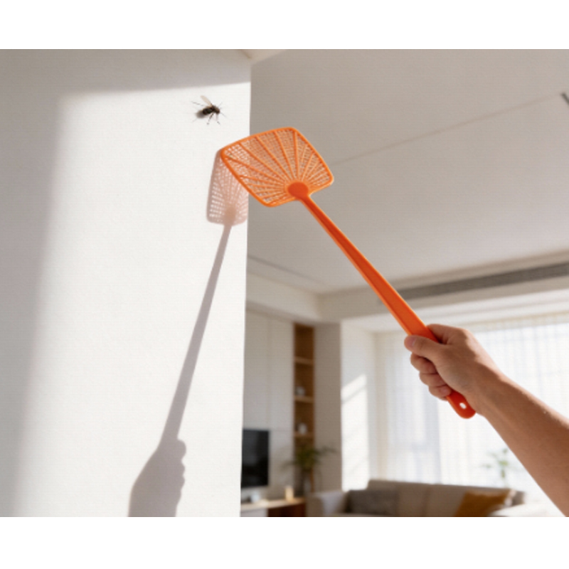 Haierc Personalized Plastic Fly Swatters with Long Handles for Home, Patio & Office Use