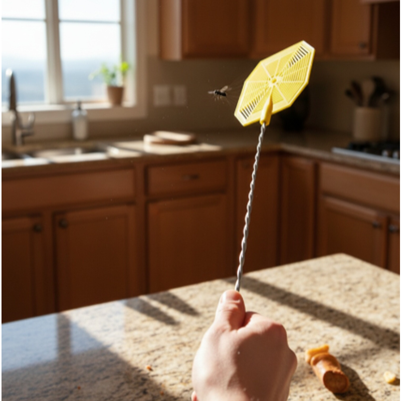 Haierc Bug & Fly Swatter Braided Metal Handle Fly Swatters Indoor/Outdoor Flyswatter