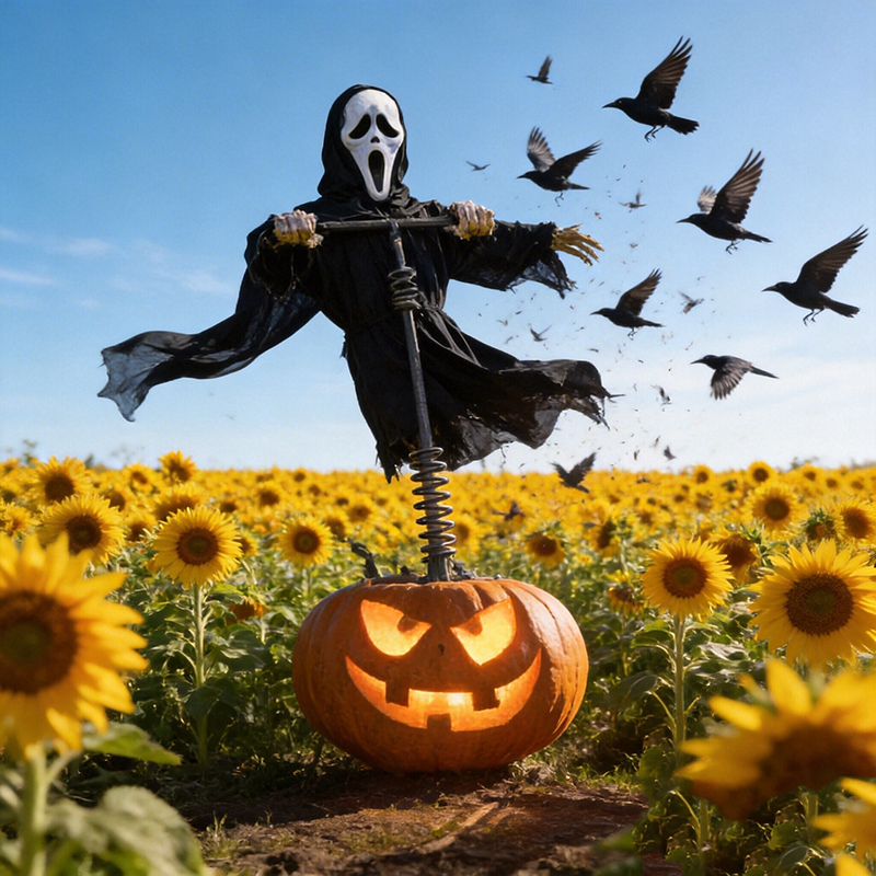 Scarecrow Bird Repellent Outdoor Garden Pest Control Realistic Scarecrow for Farm Orchard Yard HC1642