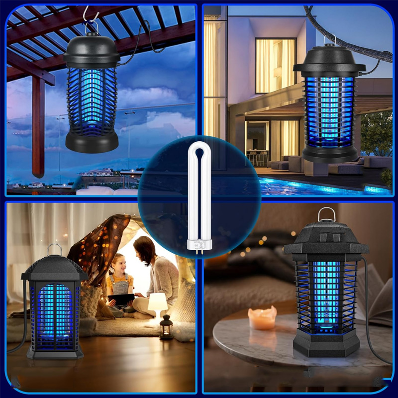 Traditional Ultraviolet Glass Insect Luring Tube | 368nm & 395nm Dual Wavelength | Mosquito & Fly Trapping Fluorescent Bulb